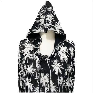 H&M PalmTree Black/White Sweater shirt HoodieSizeM